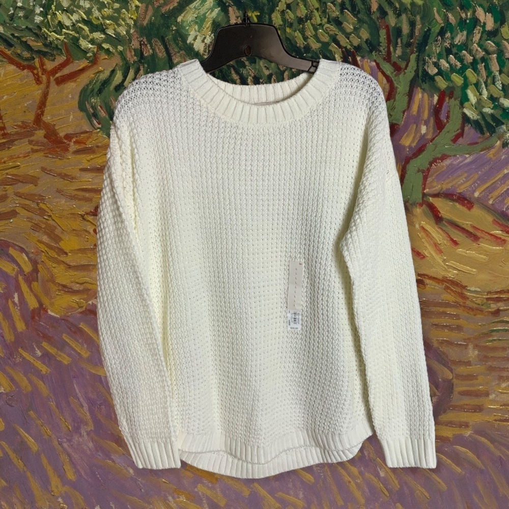 SO New With Tag Cream Off White Sweater Wm L